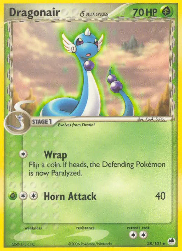 2006 Dragon Frontiers Dragonair δ Uncommon #028/101 Uncommon card image