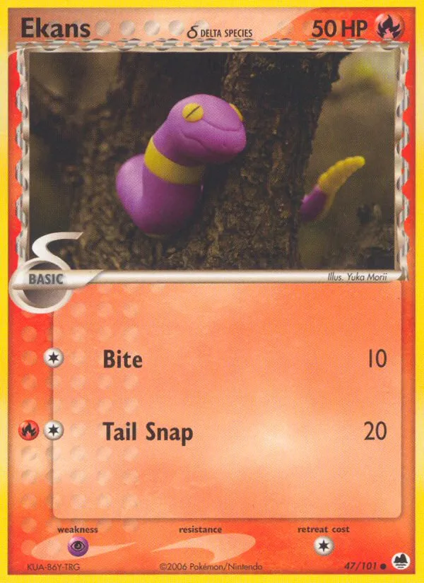 2006 Dragon Frontiers Ekans δ Common #047/101 Common card image