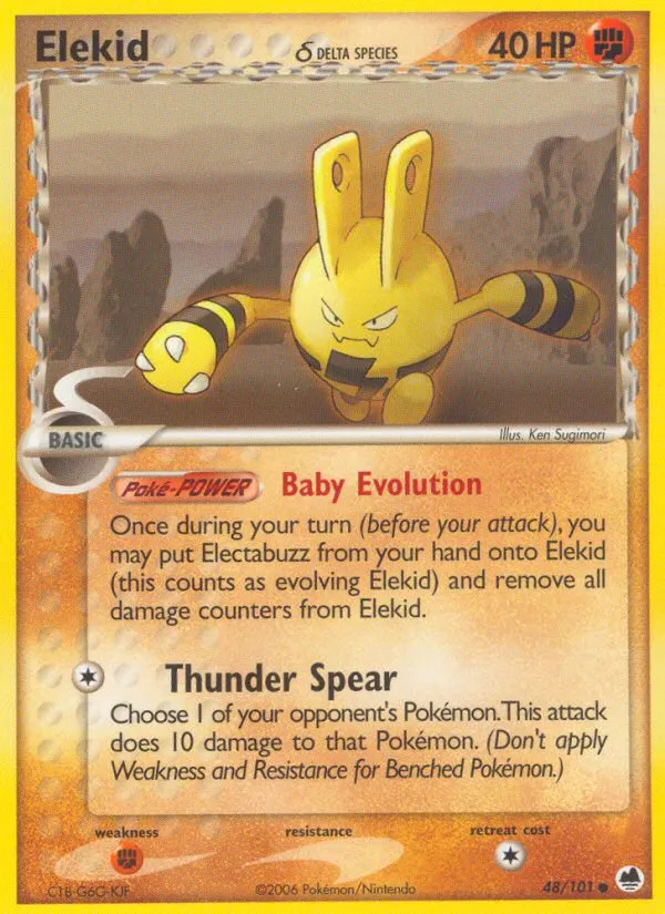 2006 Dragon Frontiers Elekid δ Common #048/101 Common card image