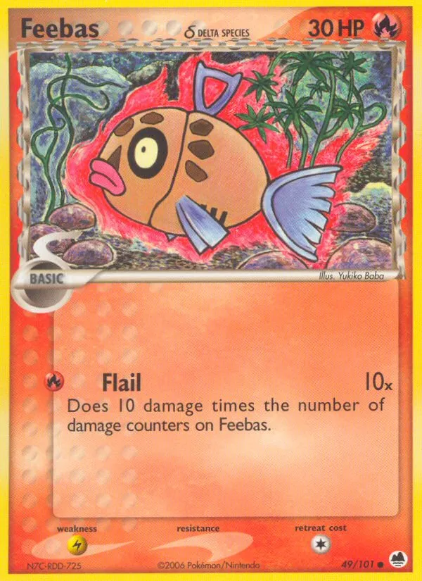 2006 Dragon Frontiers Feebas δ Common #049/101 Common card image