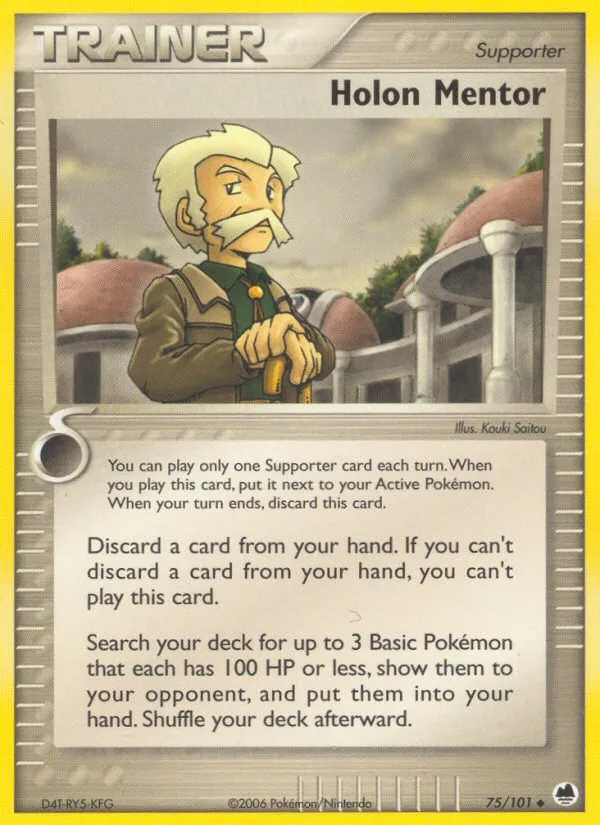 2006 Dragon Frontiers Holon Mentor Uncommon #075/101 Uncommon card image
