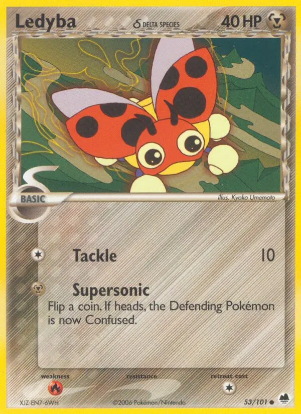 2006 Dragon Frontiers Ledyba δ Common #053/101 Common card image