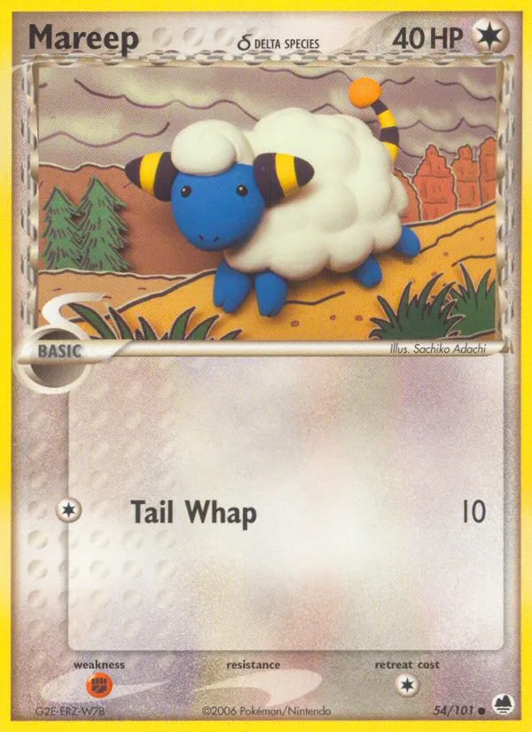 2006 Dragon Frontiers Mareep δ Common #054/101 Common card image