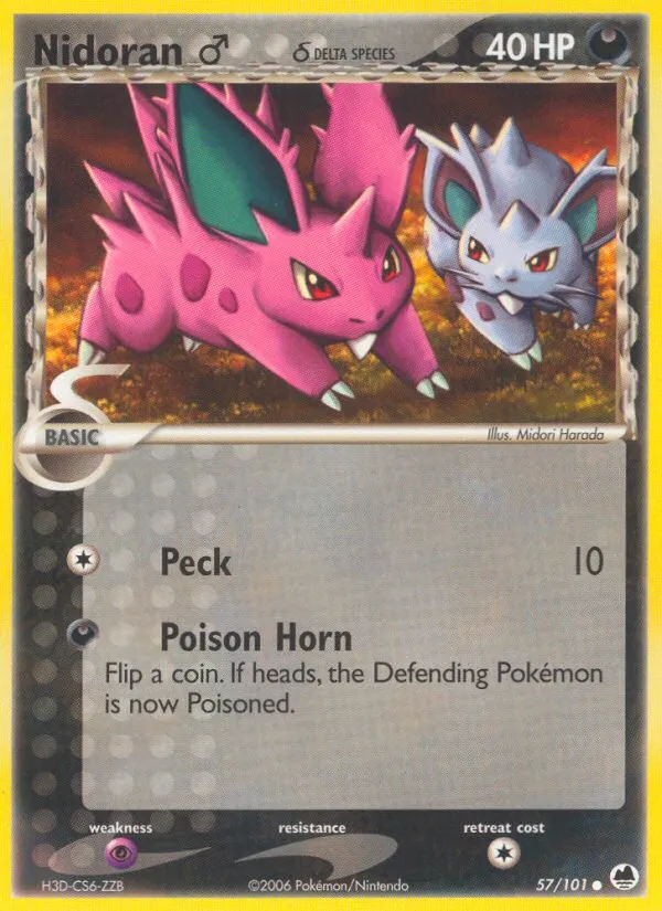 2006 Dragon Frontiers Nidoran ♀ δ Common #056/101 Common card image