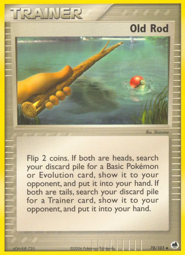 2006 Dragon Frontiers Old Rod Uncommon #078/101 Uncommon card image