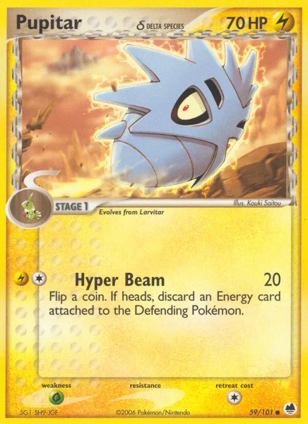 2006 Dragon Frontiers Pupitar δ #059/101 Common card image