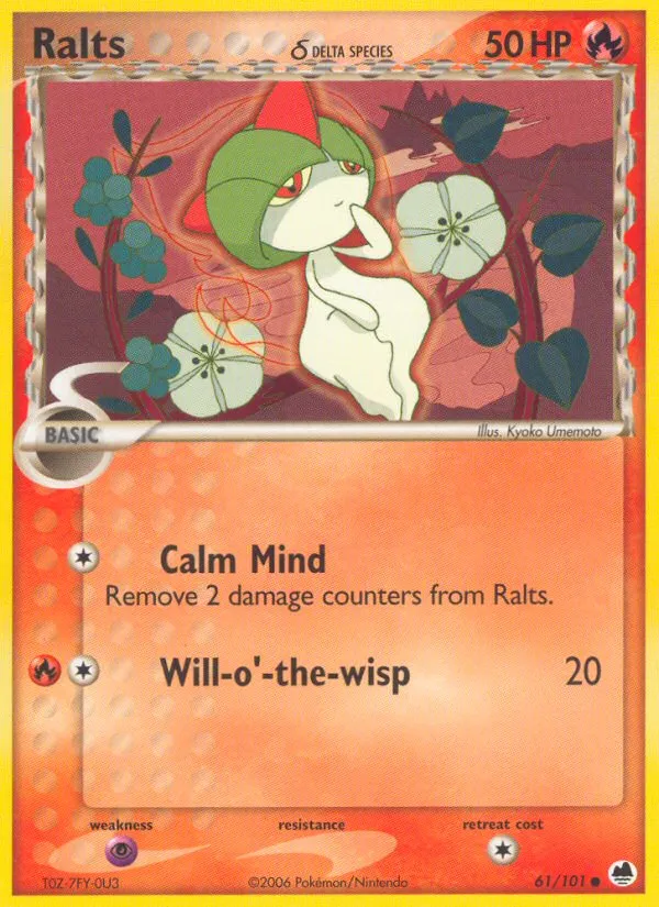 2006 Dragon Frontiers Ralts δ #061/101 Common card image