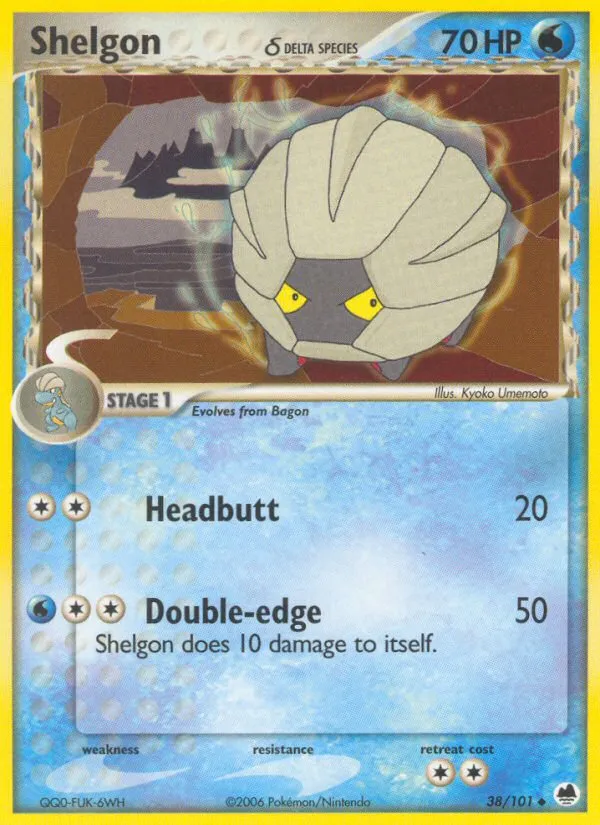 2006 Dragon Frontiers Shelgon δ Uncommon #038/101 Uncommon card image