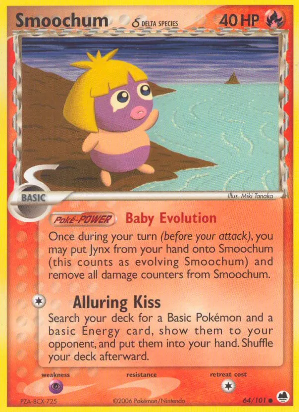 2006 Dragon Frontiers Smoochum δ Common #064/101 Common card image