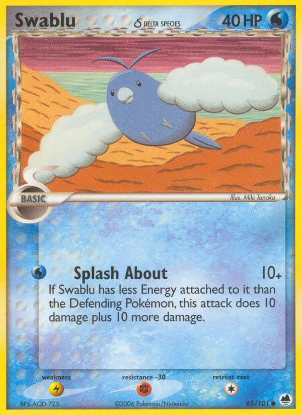 2006 Dragon Frontiers Swablu δ Common #065/101 Common card image