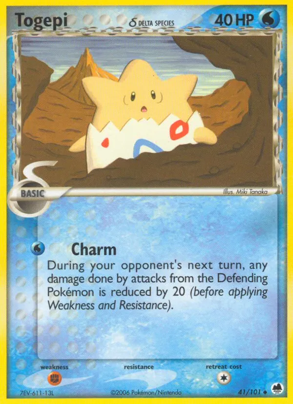 2006 Dragon Frontiers Togepi δ Uncommon #041/101 Uncommon card image