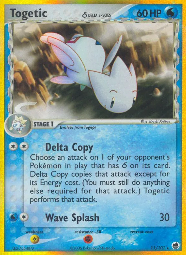 2006 Dragon Frontiers Togetic δ Rare Holo #011/101 Rare Holo card image