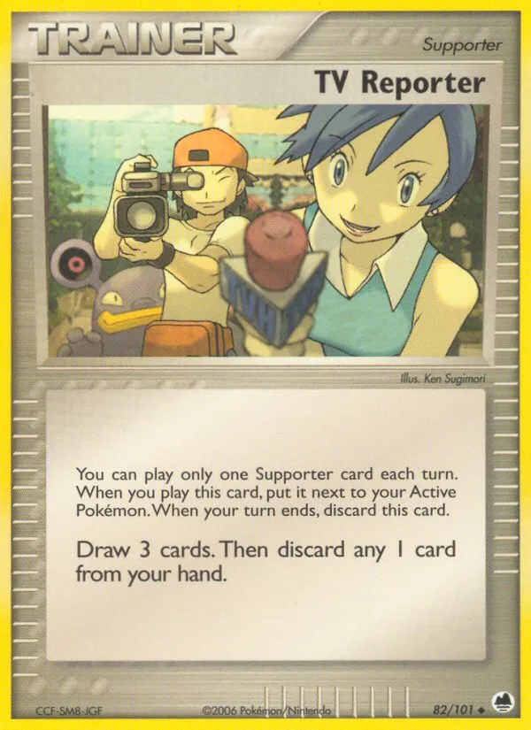 2006 Dragon Frontiers TV Reporter Uncommon #082/101 Uncommon card image