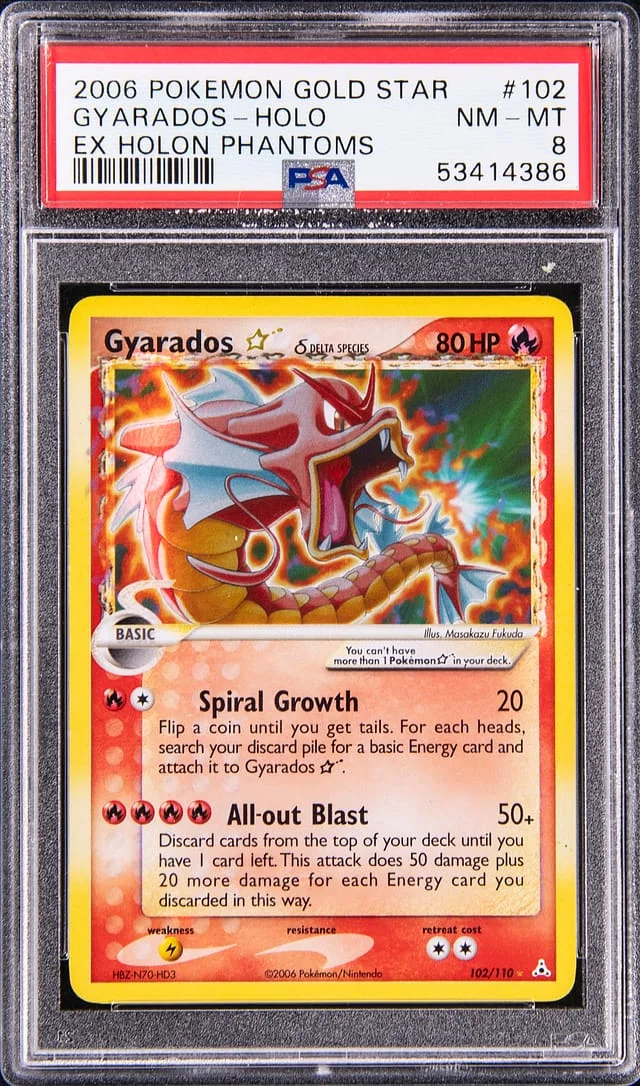 2006 EX Holon Phantoms Gold Star Gyarados Holofoil #103 card image