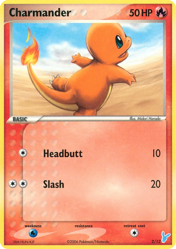 2006 EX Trainer Kit 2 Minun Charmander Trainer Kit #02/12 Trainer Kit card image