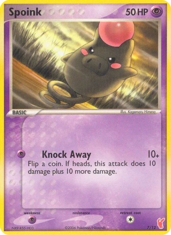 2006 EX Trainer Kit 2 Plusle Spoink Trainer Kit #07/12 Trainer Kit card image