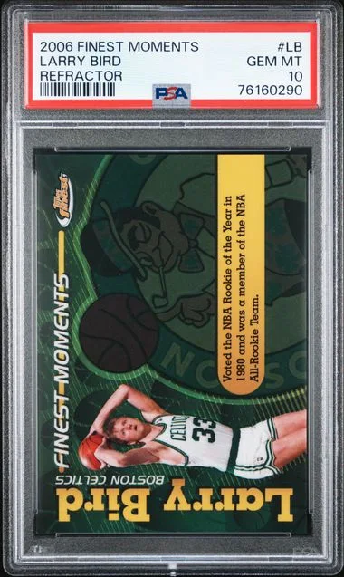 2006 Finest Larry Bird Moments Refractor #LB card image