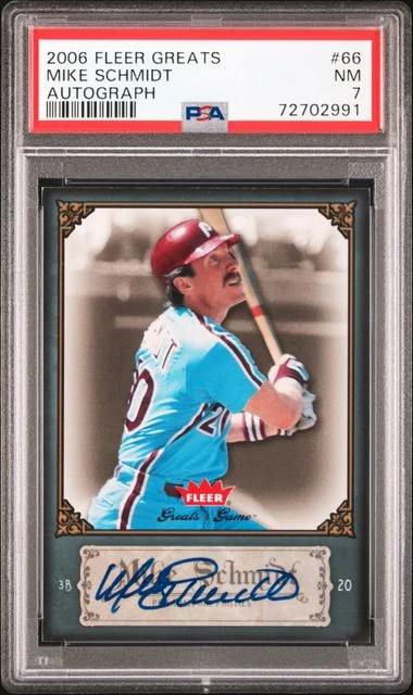 2006 Fleer Greats Mike Schmidt Autograph #66 card image