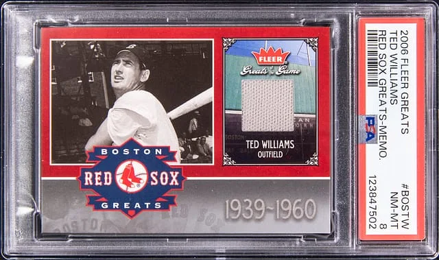 2006 Fleer Greats Ted Williams Red Sox Greats Memorabilia #BOS-TW card image