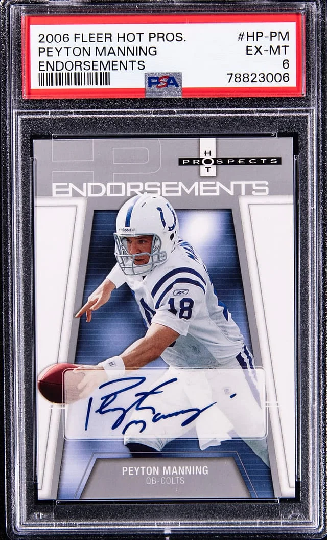 2006 Fleer Hot Prospects Peyton Manning Endorsements #HP-PM card image