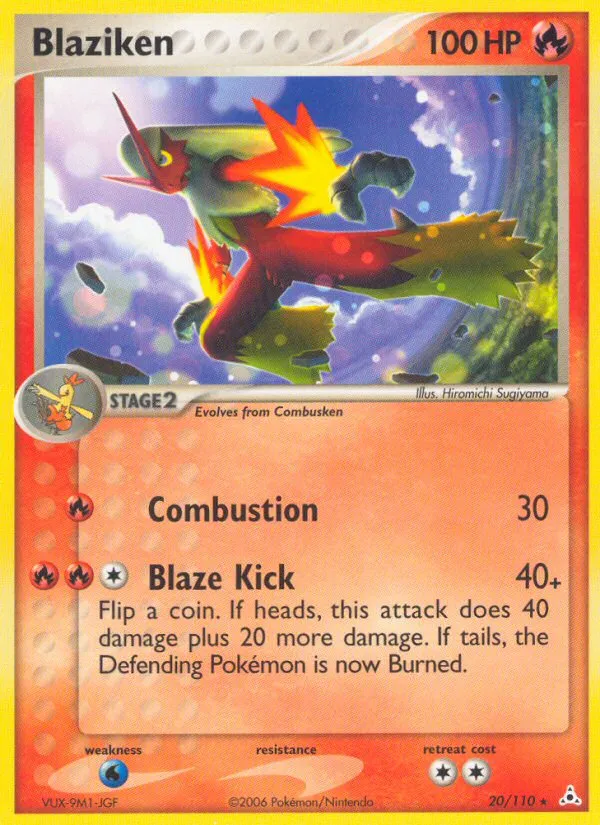 2006 Holon Phantoms Blaziken Rare #020/110 Rare card image