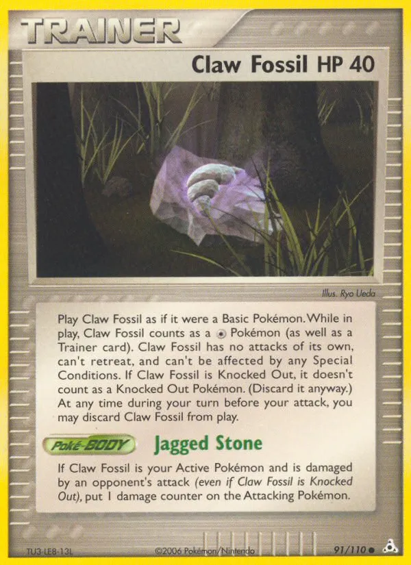 2006 Holon Phantoms Claw Fossil Common #091/110 Common card image