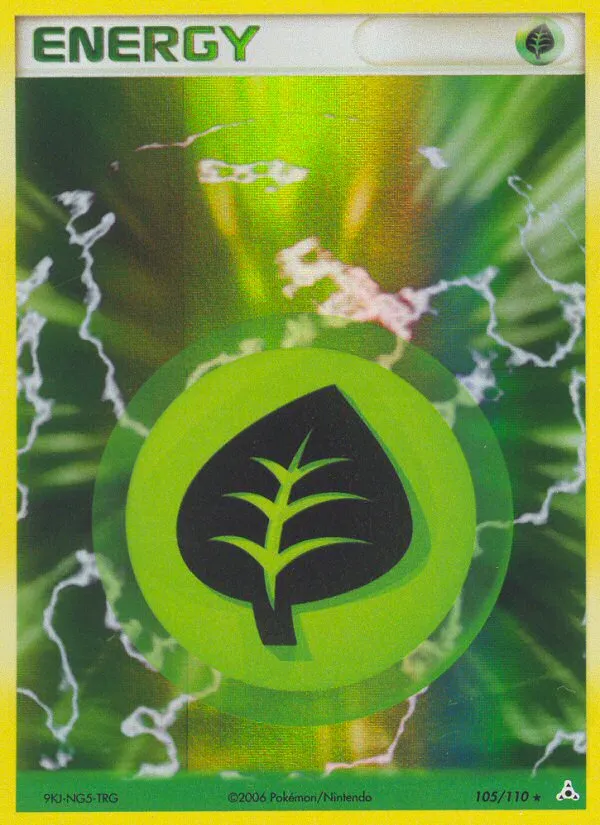 2006 Holon Phantoms Grass Energy Rare Holo #105/110 Rare Holo card image