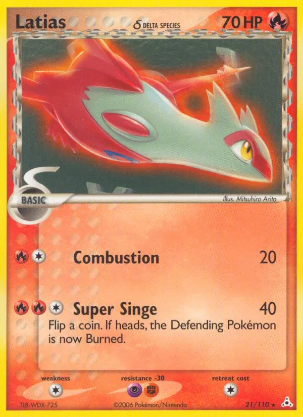 2006 Holon Phantoms Latias δ Rare Holo #011/110 Rare Holo card image