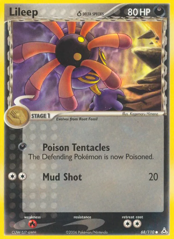 2006 Holon Phantoms Lileep δ Common #068/110 Common card image