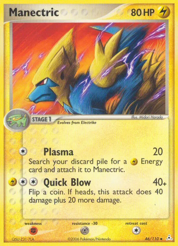 2006 Holon Phantoms Manectric Uncommon #046/110 Uncommon card image