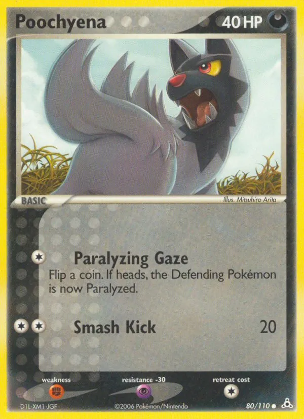 2006 Holon Phantoms Poochyena Common #080/110 Common card image