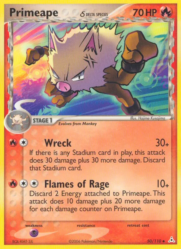 2006 Holon Phantoms Primeape δ #050/110 Uncommon card image