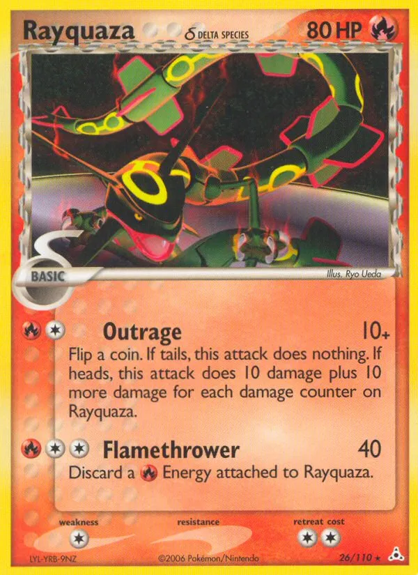2006 Holon Phantoms Rayquaza δ #026/110 Rare card image
