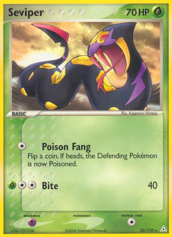 2006 Holon Phantoms Seviper Rare #032/110 Rare card image