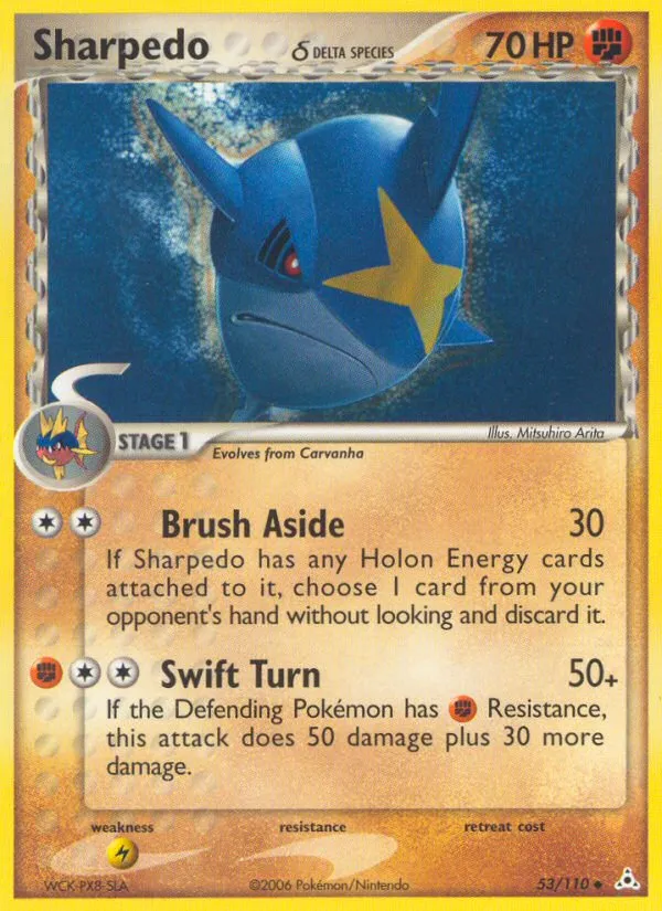 2006 Holon Phantoms Sharpedo δ Uncommon #053/110 Uncommon card image