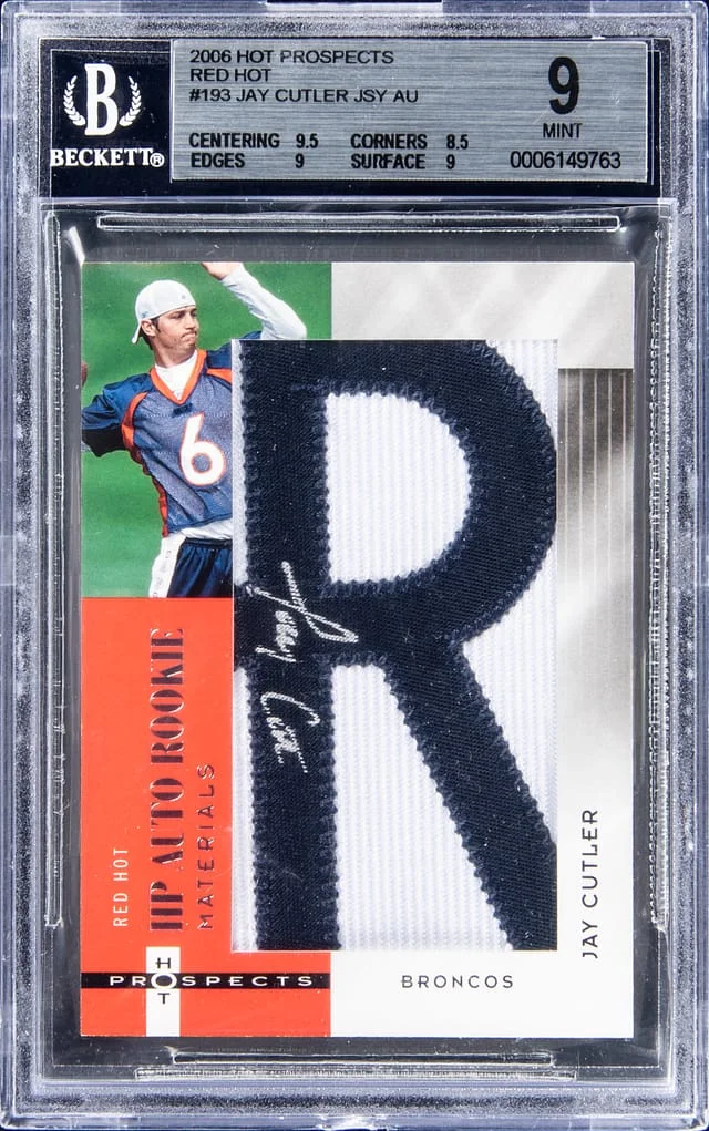 2006 Hot Prospects Red Hot Jay Cutler #193 card image