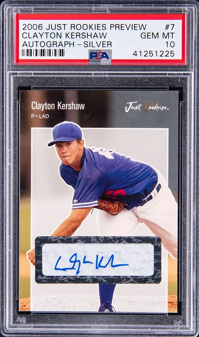 2006 Just Rookies Preview Autograph Silver Clayton Kershaw #7 card image