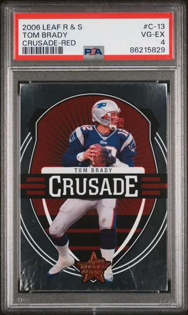 2006 Leaf Rookies & Stars Tom Brady Crusade Red #C-13 card image