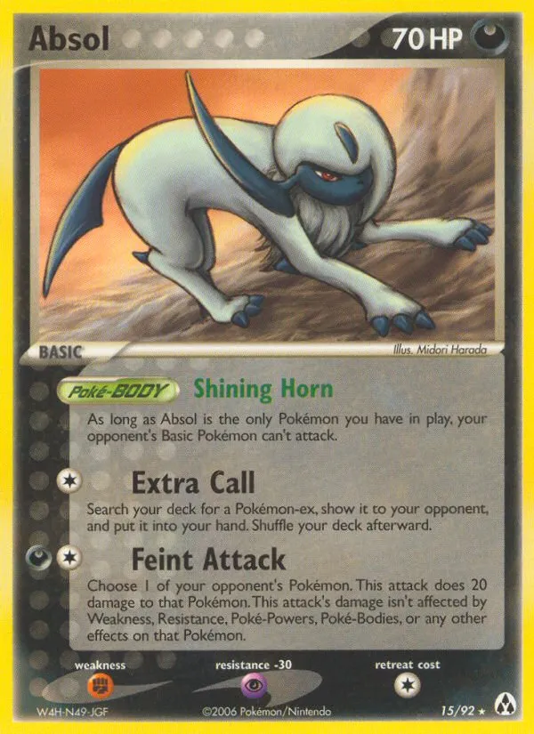 2006 Legend Maker Absol Rare #15/92 Rare card image