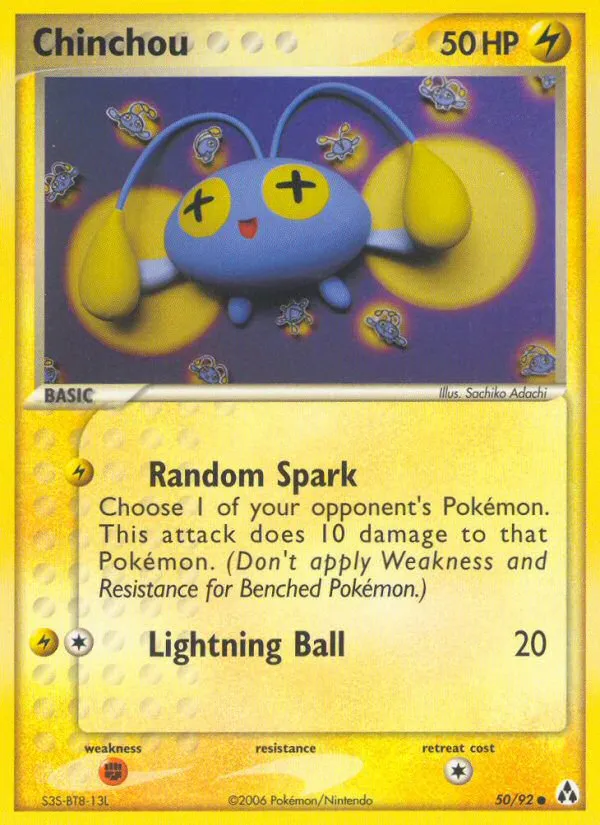 2006 Legend Maker Chinchou Common #50/92 Common card image