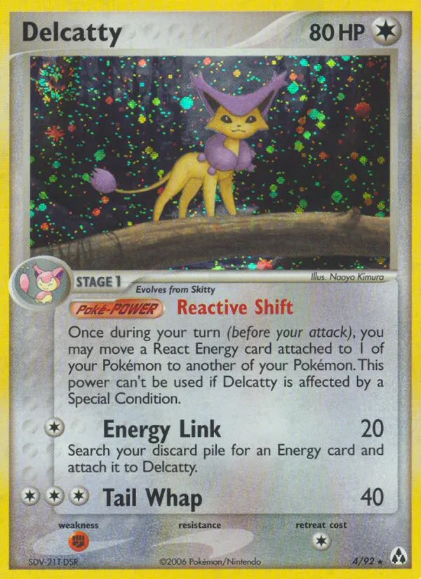 2006 Legend Maker Delcatty #04/92 Rare Holo card image