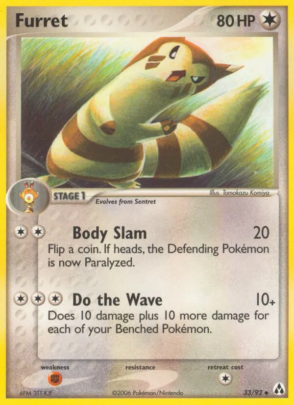 2006 Legend Maker Furret Uncommon #33/92 Uncommon card image