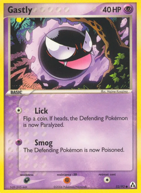 2006 Legend Maker Gastly Common #52/92 Common card image