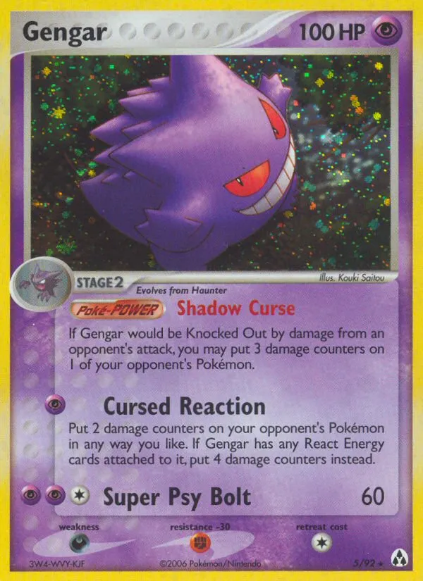 2006 Legend Maker Gengar Rare Holo #05/92 Rare Holo card image