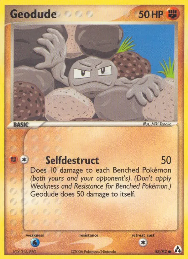 2006 Legend Maker Geodude Common #53/92 Common card image