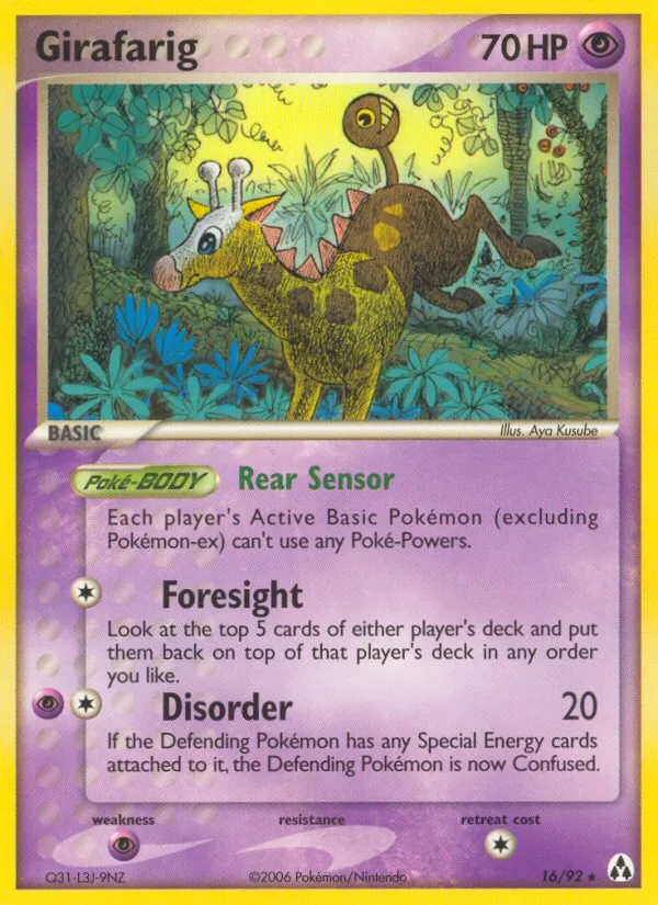2006 Legend Maker Girafarig Rare #16/92 Rare card image