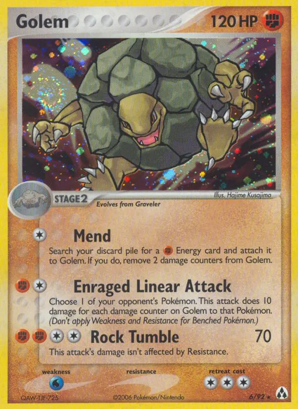 2006 Legend Maker Golem Rare Holo #06/92 Rare Holo card image