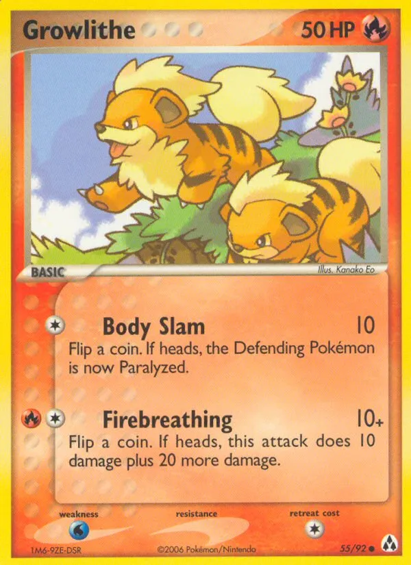 2006 Legend Maker Growlithe #55/92 Common card image