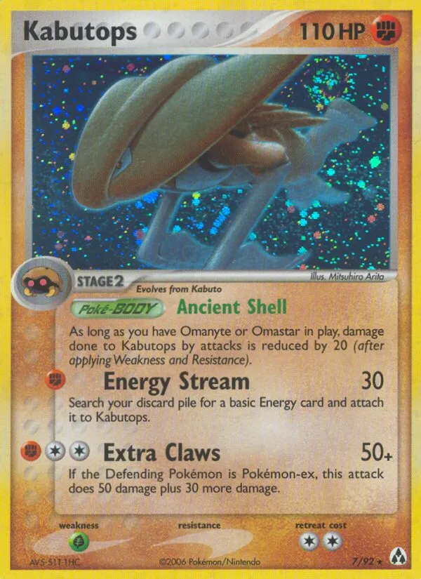 2006 Legend Maker Kabutops Rare Holo #07/92 Rare Holo card image