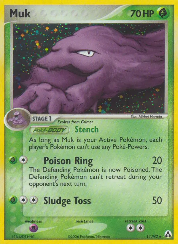 2006 Legend Maker Muk Rare Holo #11/92 Rare Holo card image